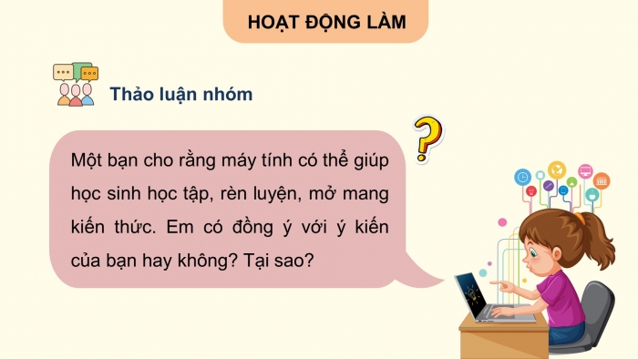 Giáo án điện tử Tin học 5 chân trời Bài 1: Máy tính có thể giúp em làm những việc gì?