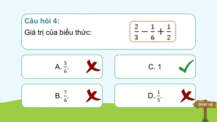 Giáo án điện tử Toán 5 kết nối Bài 5: Ôn tập các phép tính với phân số