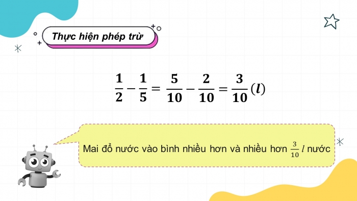 Giáo án điện tử Toán 5 kết nối Bài 6: Cộng, trừ hai phân số khác mẫu số