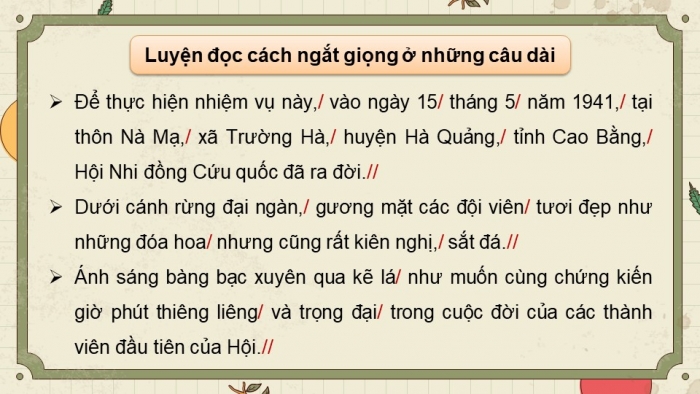 Giáo án điện tử Tiếng Việt 5 chân trời Bài 8: Lễ ra mắt Hội Nhi đồng Cứu quốc