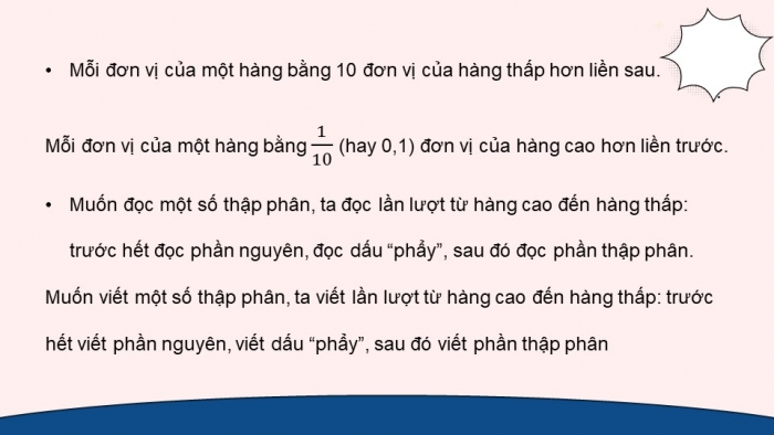 Giáo án điện tử Toán 5 cánh diều Bài 16: Số thập phân (tiếp theo)