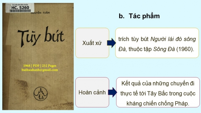 Giáo án điện tử Ngữ văn 9 chân trời Bài 1: Vẻ đẹp của Sông Đà (Nguyễn Tuân)