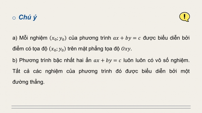 Giáo án điện tử Toán 9 chân trời Bài 2: Phương trình bậc nhất hai ẩn và hệ hai phương trình bậc nhất hai ẩn