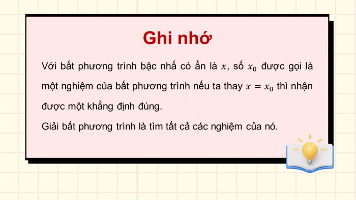 Giáo án điện tử Toán 9 chân trời Bài 2: Bất phương trình bậc nhất một ẩn