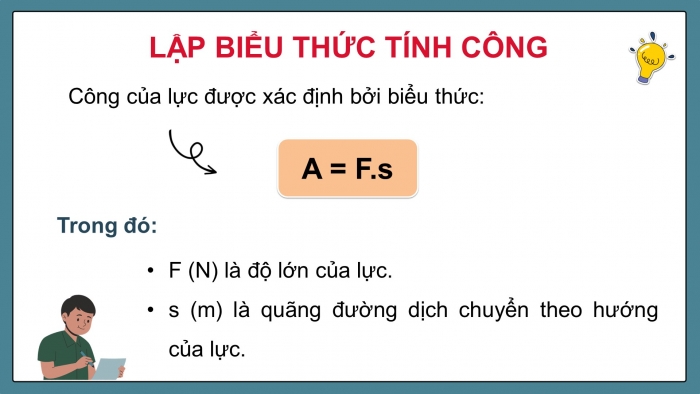 Giáo án điện tử KHTN 9 chân trời - Phân môn Vật lí Bài 3: Công và công suất