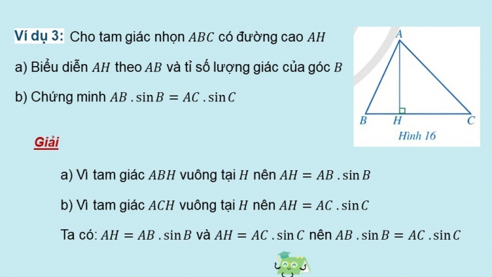 Giáo án điện tử Toán 9 cánh diều Bài 2: Một số hệ thức về cạnh và góc trong tam giác vuông