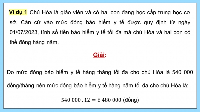 Giáo án điện tử Toán 9 cánh diều Hoạt động thực hành và trải nghiệm Chủ đề 1: Làm quen với bảo hiểm