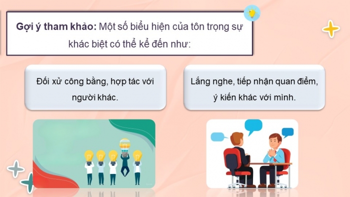 Giáo án điện tử Hoạt động trải nghiệm 9 cánh diều Chủ đề 1 - Hoạt động giáo dục 3: Tôn trọng sự khác biệt và sống hài hòa