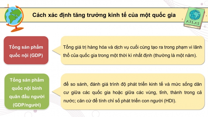 Giáo án điện tử Kinh tế pháp luật 12 chân trời Bài 1: Tăng trưởng kinh tế và phát triển kinh tế