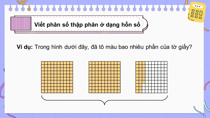 Giáo án điện tử Toán 5 chân trời Bài 4: Phân số thập phân