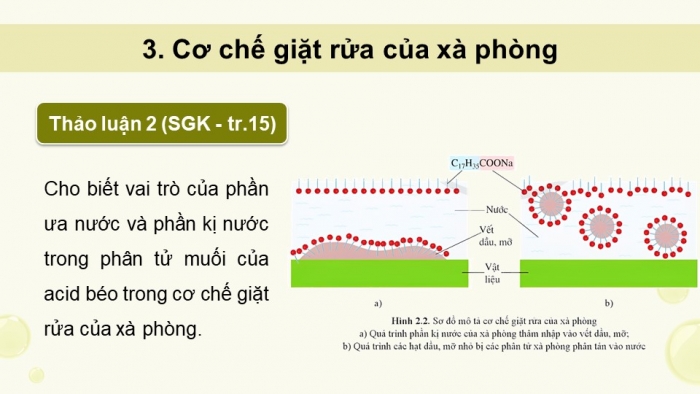 Giáo án điện tử Hóa học 12 cánh diều Bài 2: Xà phòng và chất giặt rửa tổng hợp