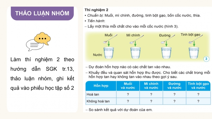 Giáo án điện tử Khoa học 5 cánh diều Bài 2: Hỗn hợp và dung dịch