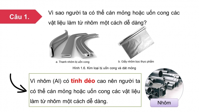 Giáo án điện tử KHTN 9 chân trời - Phân môn Hoá học Bài 16: Tính chất chung của kim loại