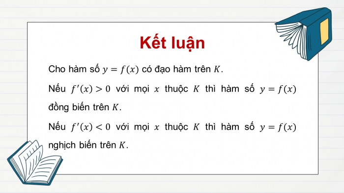 Giáo án điện tử Toán 12 chân trời Bài 1: Tính đơn điệu và cực trị của hàm số