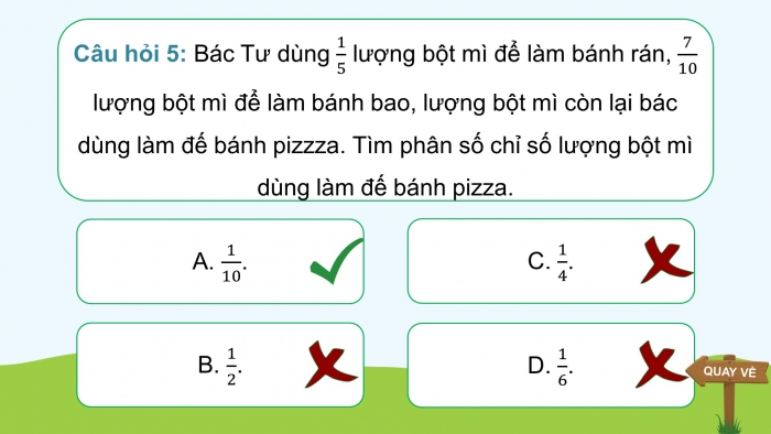 Giáo án điện tử Toán 5 kết nối Bài 5: Ôn tập các phép tính với phân số