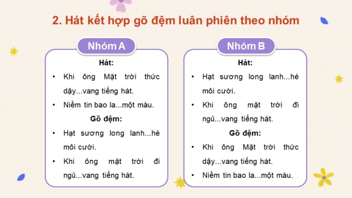 Giáo án điện tử Âm nhạc 5 cánh diều Tiết 2: Ôn tập bài hát Niềm vui của em, Đọc nhạc Bài đọc nhạc số 1