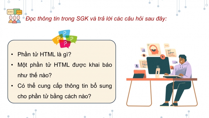 Giáo án điện tử Tin học ứng dụng 12 cánh diều Bài 1: Làm quen với ngôn ngữ đánh dấu siêu văn bản