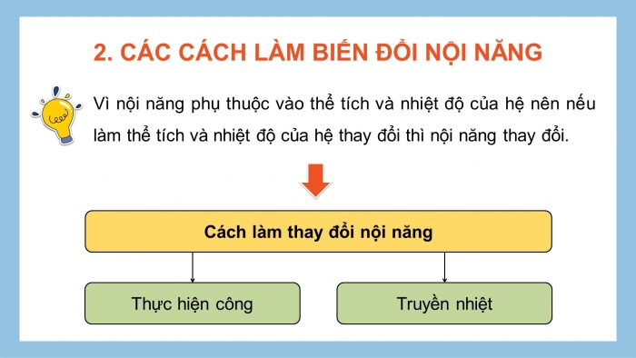 Giáo án điện tử Vật lí 12 cánh diều Bài 2: Định luật 1 của nhiệt động lực học