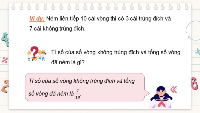 Giáo án điện tử Toán 5 chân trời Bài 6: Tỉ số của số lần lặp lại một sự kiện so với tổng số lần thực hiện