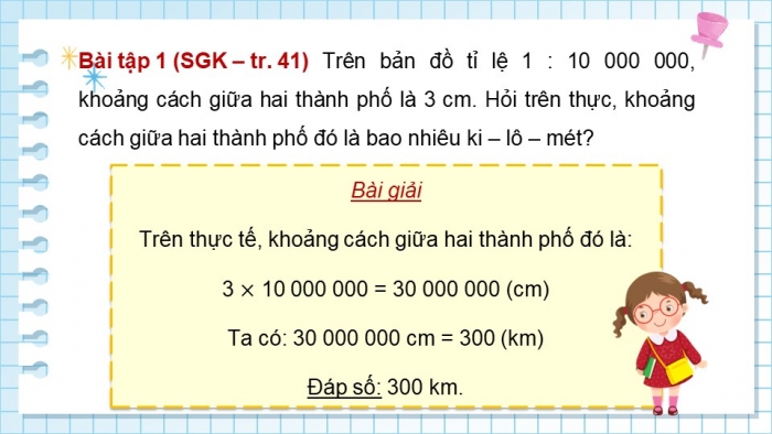 Giáo án điện tử Toán 5 chân trời Bài 15: Tỉ lệ bản đồ