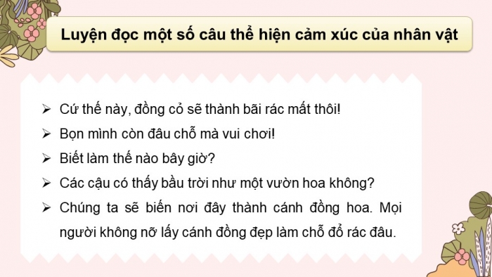 Giáo án điện tử Tiếng Việt 5 kết nối Bài 2: Cánh đồng hoa