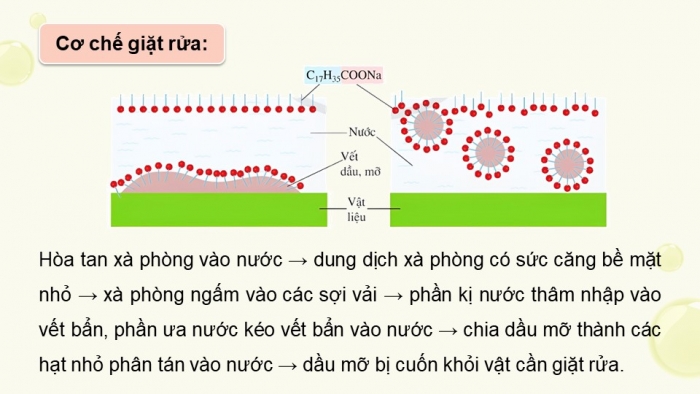 Giáo án điện tử Hóa học 12 cánh diều Bài 2: Xà phòng và chất giặt rửa tổng hợp