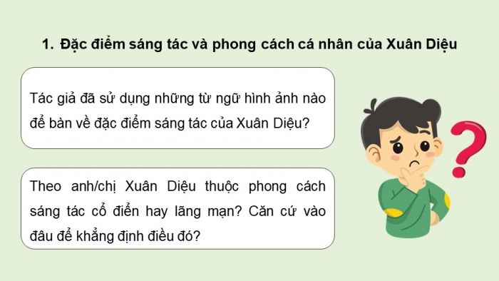 Giáo án điện tử Ngữ văn 12 chân trời Bài 1: Xuân Diệu (Hoài Thanh – Hoài Chân)