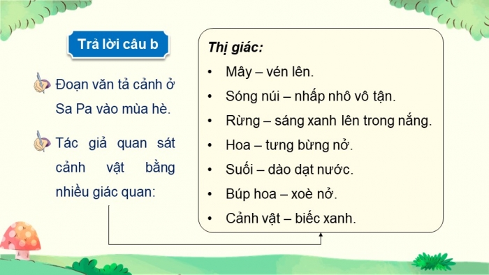 Giáo án điện tử Tiếng Việt 5 chân trời Bài 5: Viết đoạn văn cho bài văn tả phong cảnh