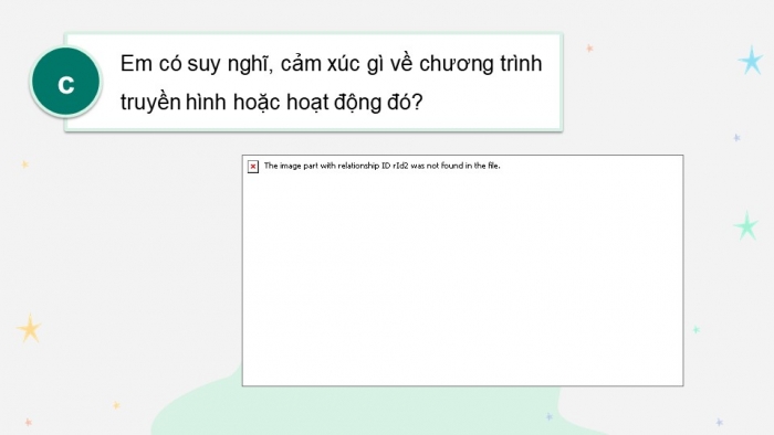 Giáo án điện tử Tiếng Việt 5 chân trời Bài 6: Giới thiệu một chương trình truyền hình hoặc một hoạt động dành cho thiếu nhi