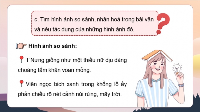 Giáo án điện tử Tiếng Việt 5 chân trời Bài 8: Luyện tập quan sát, tìm ý cho bài văn tả phong cảnh