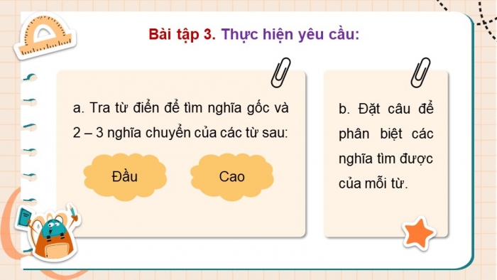 Giáo án điện tử Tiếng Việt 5 chân trời Bài 1: Luyện tập về từ đa nghĩa