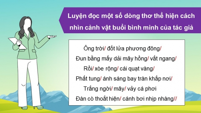 Giáo án điện tử Tiếng Việt 5 chân trời Bài 7: Bức tranh đồng quê