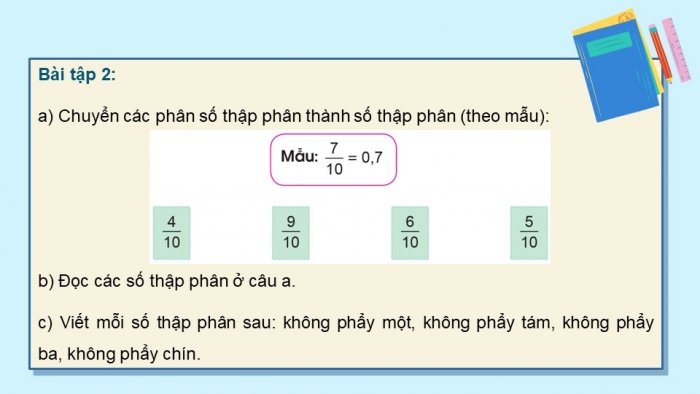 Giáo án điện tử Toán 5 cánh diều Bài 13: Số thập phân