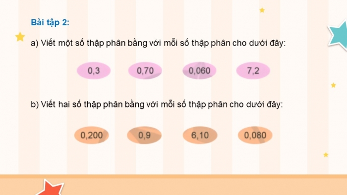 Giáo án điện tử Toán 5 cánh diều Bài 17: Số thập phân bằng nhau