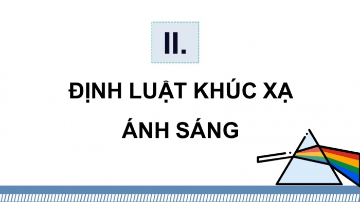 Giáo án điện tử KHTN 9 chân trời - Phân môn Vật lí Bài 4: Khúc xạ ánh sáng