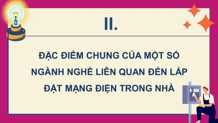 Giáo án và PPT đồng bộ Công nghệ 9 Lắp đặt mạng điện trong nhà Kết nối tri thức