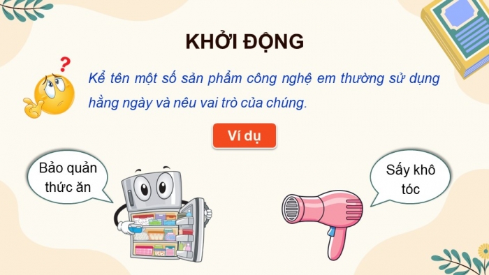 Giáo án điện tử Công nghệ 5 cánh diều Bài 1: Công nghệ trong đời sống