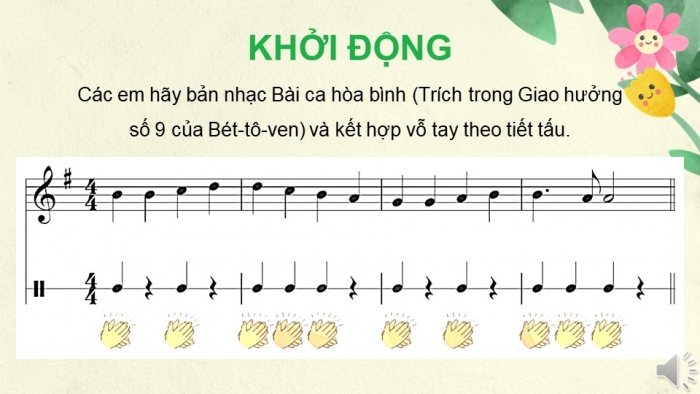 Giáo án điện tử Âm nhạc 5 cánh diều Tiết 1: Hát Niềm vui của em