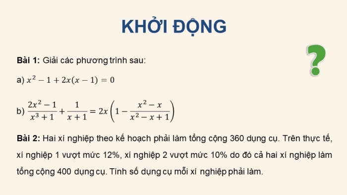 Giáo án điện tử Toán 9 chân trời Bài tập cuối chương 1