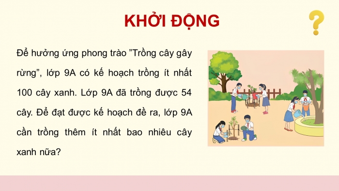 Giáo án điện tử Toán 9 chân trời Bài 2: Bất phương trình bậc nhất một ẩn