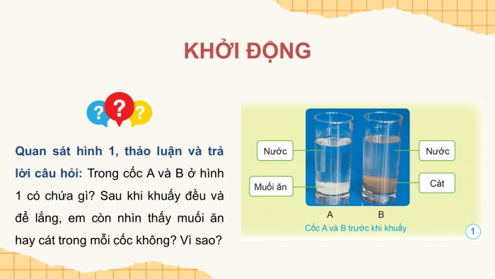 Giáo án điện tử Khoa học 5 cánh diều Bài 2: Hỗn hợp và dung dịch