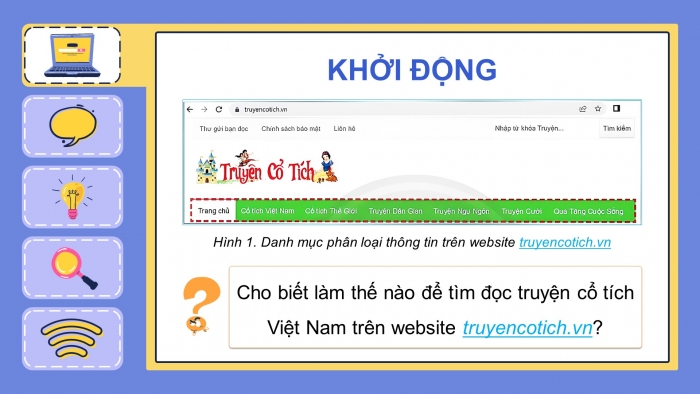 Giáo án điện tử Tin học 5 chân trời Bài 2: Tìm thông tin trên website