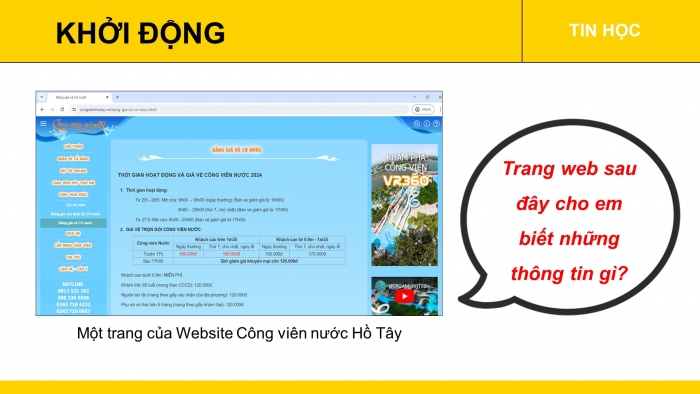 Giáo án điện tử Tin học 5 cánh diều Chủ đề B Bài 1: Tìm thông tin trên website