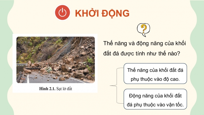 Giáo án điện tử KHTN 9 cánh diều - Phân môn Vật lí Bài 2: Cơ năng