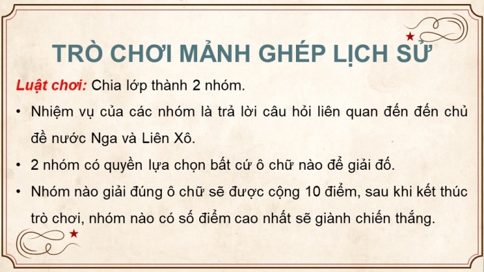 Giáo án điện tử Lịch sử 9 kết nối Bài 1: Nước Nga và Liên Xô từ năm 1918 đến năm 1945