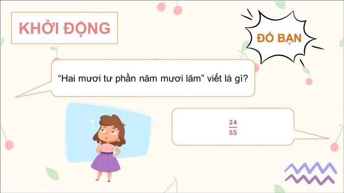 Giáo án điện tử Toán 5 kết nối Bài 3: Ôn tập phân số