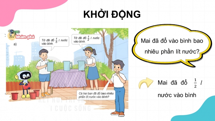 Giáo án điện tử Toán 5 kết nối Bài 6: Cộng, trừ hai phân số khác mẫu số