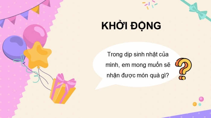 Giáo án điện tử Tiếng Việt 5 chân trời Bài 5: Quà sinh nhật