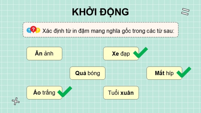 Giáo án điện tử Tiếng Việt 5 chân trời Bài 4: Luyện tập về từ đồng nghĩa và từ đa nghĩa