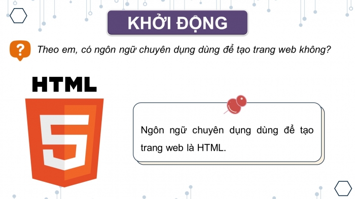 Giáo án điện tử Tin học ứng dụng 12 cánh diều Bài 1: Làm quen với ngôn ngữ đánh dấu siêu văn bản